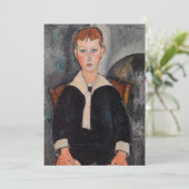 アメデオ・モディリアーニ - 少年は船乗りの服を着て サンキューカード (スタンド正面)