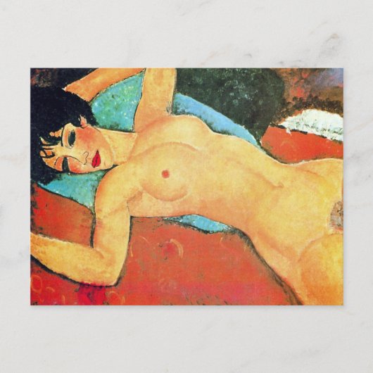 アメデオ・モディリアーニ - 横たわる女 ポストカード (正面)