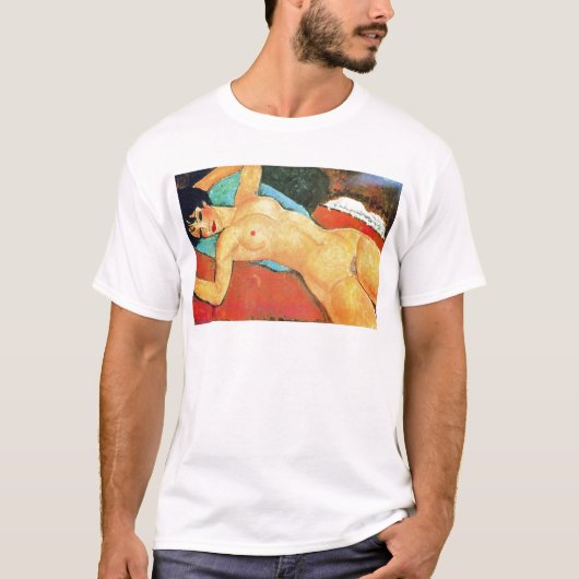 アメデオ・モディリアーニ - 横たわる女 Tシャツ (正面)