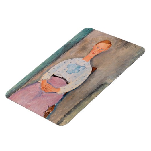 アメデオ・モディリアーニ - 水玉のブラウスを着た少女 マグネット (左側)