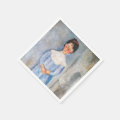 アメデオ・モディリアーニ - 青い服の少女 スタンダードカクテルナプキン (角)
