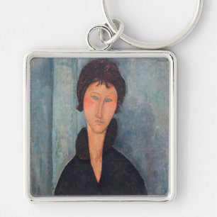 アメデオ・モディリアーニ - 青い目の女性 キーホルダー