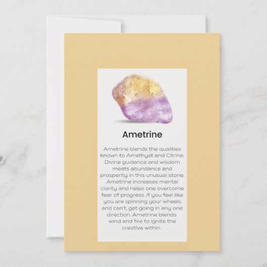 アメトリン結晶意味ジュエリー表示事業 シーズンカード (正面)