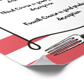 アメニティhollyディナーパーティークリスマスホリデーメニュー ポスター (角)