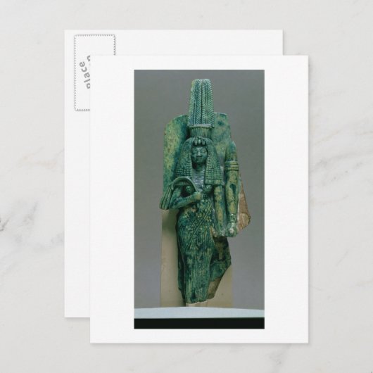 アメノピス3世の妻ネ・ティエ女王の小像 ポストカード (正面/裏面)