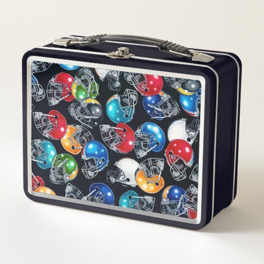 アメフト用ヘルメット メタルランチボックス (正面)