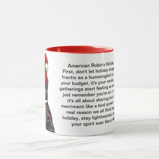 アメリおもしろいカのロビンによる休日の生存のヒント マグカップ (中央)