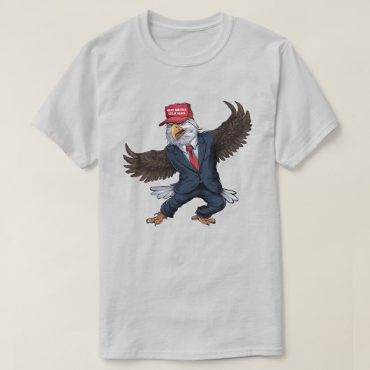 アメリおもしろいカのワシ Tシャツ (デザイン正面)