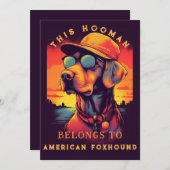 アメリおもしろいカの犬の親パーソナライズされた 案内状 (正面/裏面)