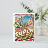 アメリすごいカ1940年のパルプ漫画ヒーロー ポストカード (スタンド正面)