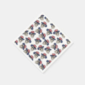 アメリはっきりしたカのカウボーイスカル スタンダードカクテルナプキン (角)