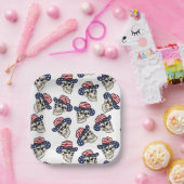 アメリはっきりしたカのカウボーイスカル ペーパープレート (パーティー)