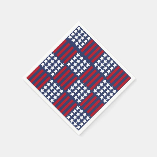 アメリはっきりしたカ・スピリット・スターズ&ストライプお祝い スタンダードカクテルナプキン (角)