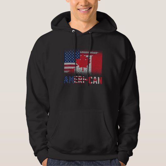 アメリは私たちを可能Eh Americaカナダ国旗American Canad パーカ (正面)
