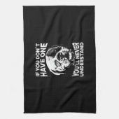 アメリもしカのブルドッグおもしろいギフトは1つもない キッチンタオル (縦)