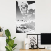 アメリアと彼女のロッキード電気飛行機 ポスター (ホームオフィス)