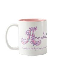 アメリアの一流の意味装飾的なAモノグラムのマグ