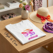アメリアの名前と女性の美しさのイメージTシャツ Tシャツ