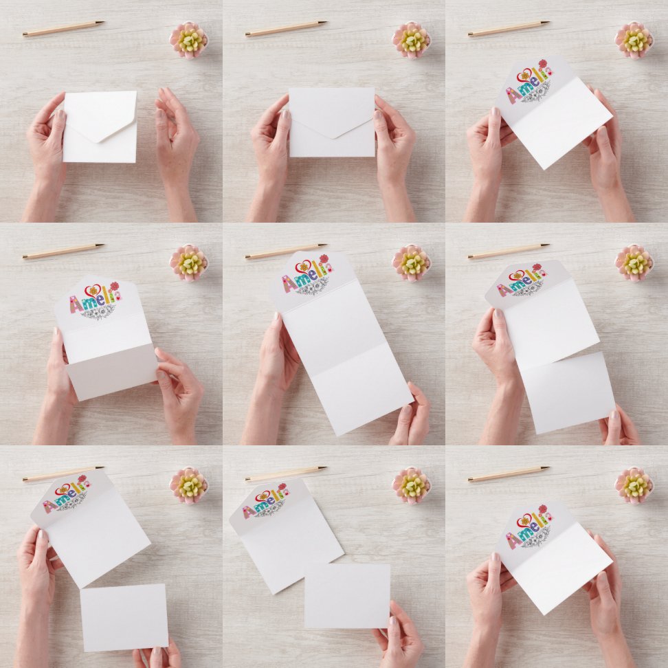 アメリアの名前 オールインワン招待状