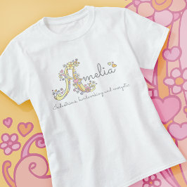 アメリアの女の子の名前の装飾カスタム的な意味 Tシャツ