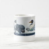 アメリアは色のマグで白黒です コーヒーマグカップ (中央)