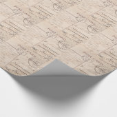 アメリアへのヴィンテージの郵便はがき ラッピングペーパー (角)