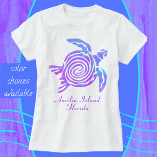 アメリアアイランドフロリカラフルダシーカメ Tシャツ