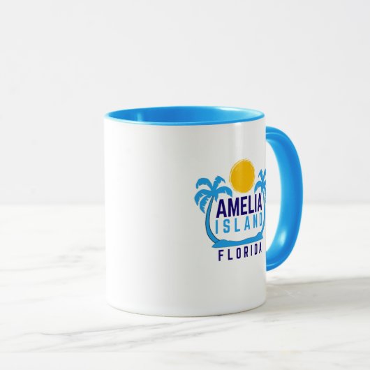 アメリアアイランドフロリダコーヒーマグ マグカップ (正面右)
