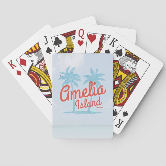 アメリアアイランドフロリダコーラルビーチ土産 トランプ (裏面)