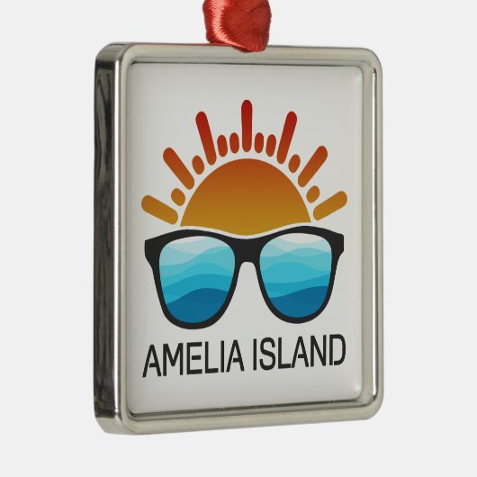 アメリアアイランドフロリダサングラス メタルオーナメント (右)