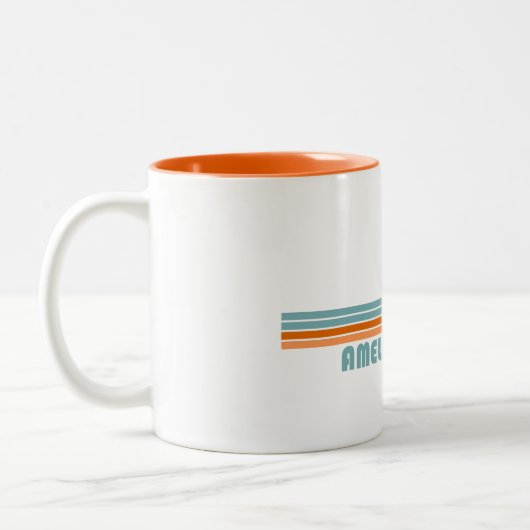 アメリアアイランドフロリダサンパームツリーズ ツートーンマグカップ (左)