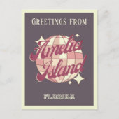 アメリアアイランドフロリダナッソーパープルポストカード ポストカード (正面)