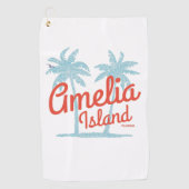 アメリアアイランドフロリダビーチコーラルサーフサミナリー ゴルフタオル (正面)
