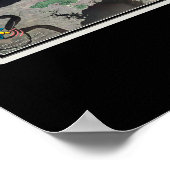 アメリアアイランドフロリダ宇宙衛星地図 ポスター (角)