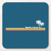 アメリアアイランドフロリダ スクエアペーパーコースター (正面)