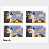 アメリアアイランドライトハウスフロリダスティッカー 長方形シール (シート)