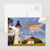 アメリアアイランドライトハウスフロリダポストカード ポストカード (正面/裏面)