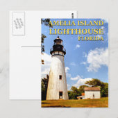 アメリアアイランドライトハウスフロリダポストカード ポストカード (正面/裏面)