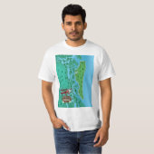 アメリアアイランド フロリダ州 旅行地図 Tシャツ (正面フル)