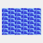 アメリアアハートデジタルアートブルーティント ラッピングペーパーシート (正面)