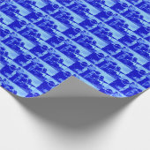 アメリアアハートデジタルアートブルーティント ラッピングペーパー (角)