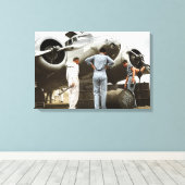 アメリアエアハートロッキードモデル10 Electra 1937 キャンバスプリント (インサイチュ (ウッドフロア))