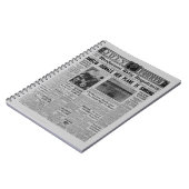 アメリアエアハートヴィンテージ新聞記事 ノートブック (左側)