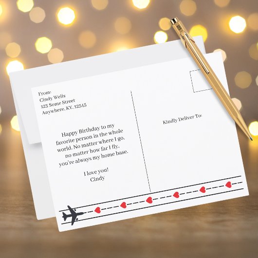 アメリアエアハート白黒写真航空誕生日 ポストカード