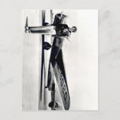 アメリアエアハート白黒写真航空誕生日 ポストカード (正面)