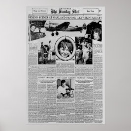 アメリアエアハート1937年世界飛行前 ポスター