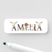 アメリアカウボーイガール、西部女性のカーボーイ、カウボーイガール 名札 (インサイチュ)