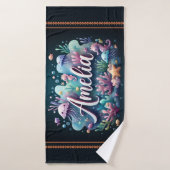 アメリアパーソナライズされた海クラゲ水中 バスタオル (バスタオル)