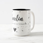 アメリア名がマグミニマルギフトモダンの意味を明かす ツートーンマグカップ (正面右)