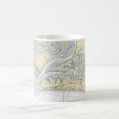 アメリア島のボート水面フロリダマグ コーヒーマグカップ (中央)